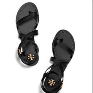 Tory Burch black Patos gladiator sandal.